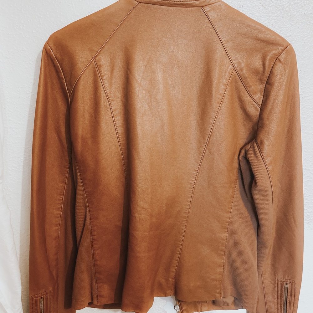 Express brown leather jacket - Picture 2 of 2